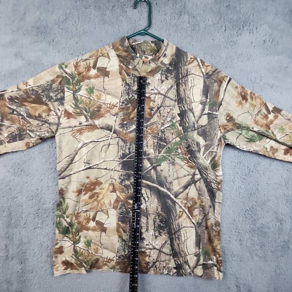 Russell Outdoors Shirt Mens XL Realtree Camo Explorer Mock Neck Hunting Tee - Picture 5 of 12